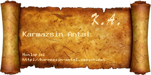 Karmazsin Antal névjegykártya