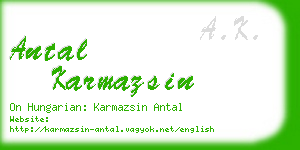 antal karmazsin business card